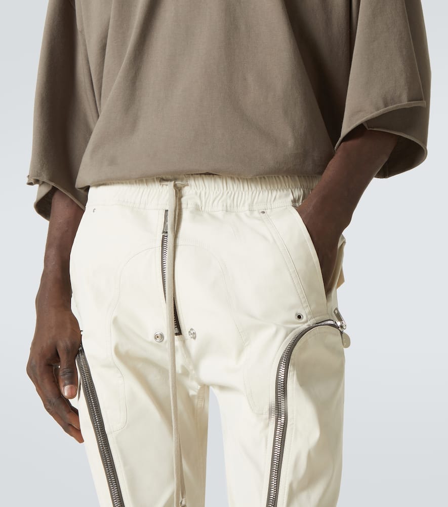 Rick Owens Bauhaus Poplin Cargo Pants In White