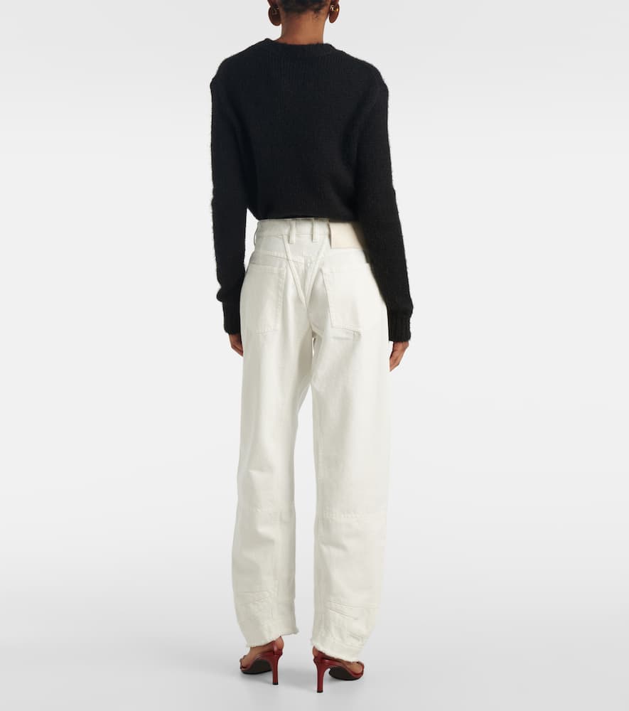 Jil Sander Mid-rise Tapered Jeans In Weiss