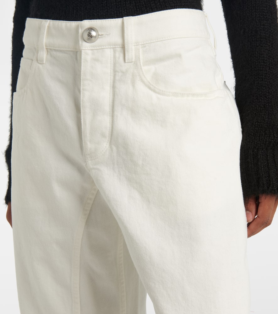 Jil Sander Mid-rise Tapered Jeans In Weiss