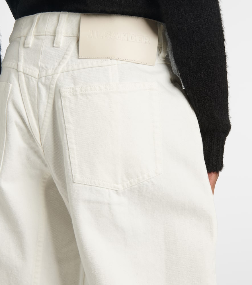 Jil Sander Mid-rise Tapered Jeans In Weiss