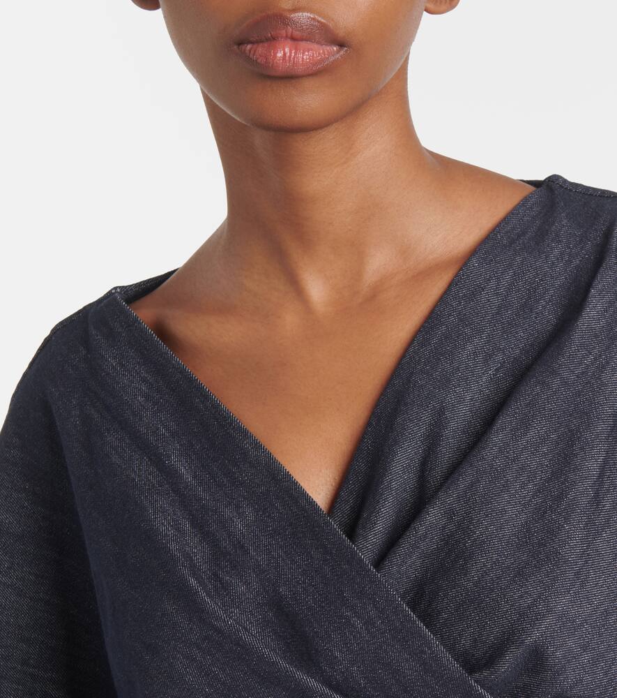 Brunello Cucinelli Top Aus Denim In Blau