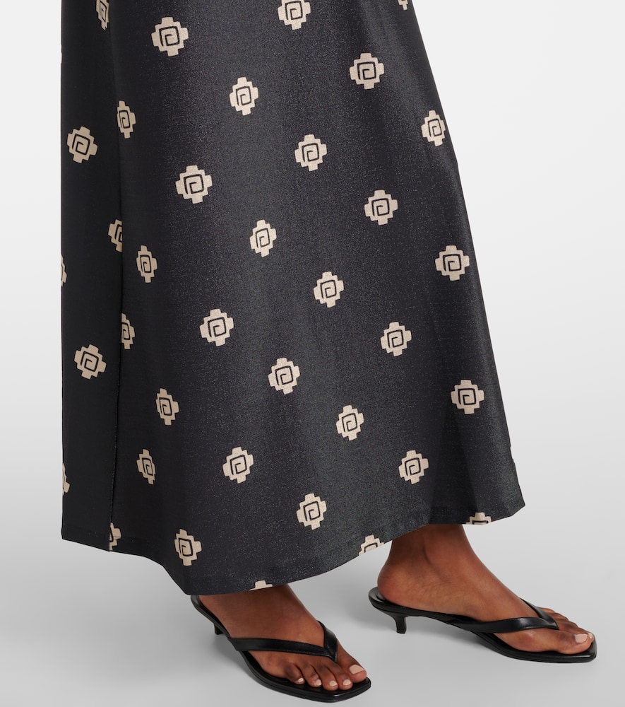 Johanna Ortiz Keel Gathered Maxi Skirt In Multi