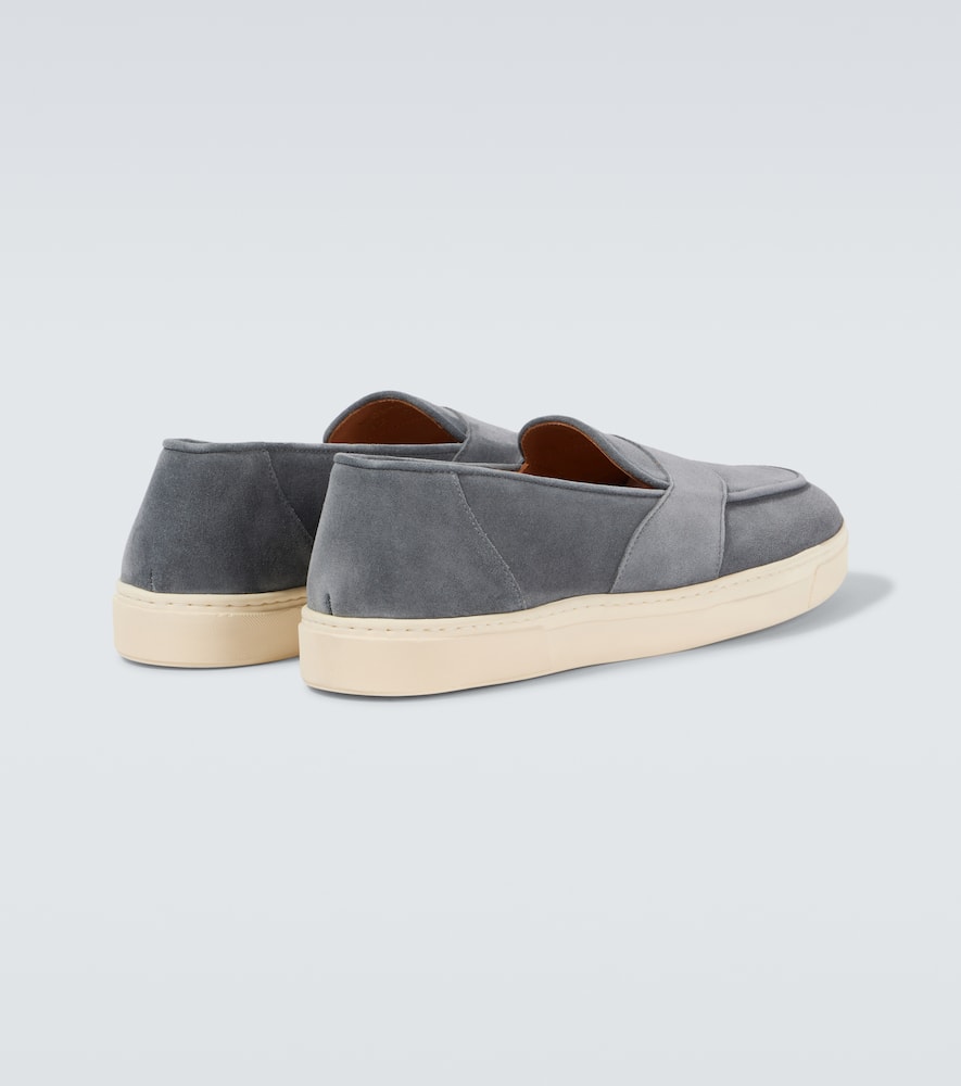 George Cleverley Joey Ii Suede Loafers In Blue