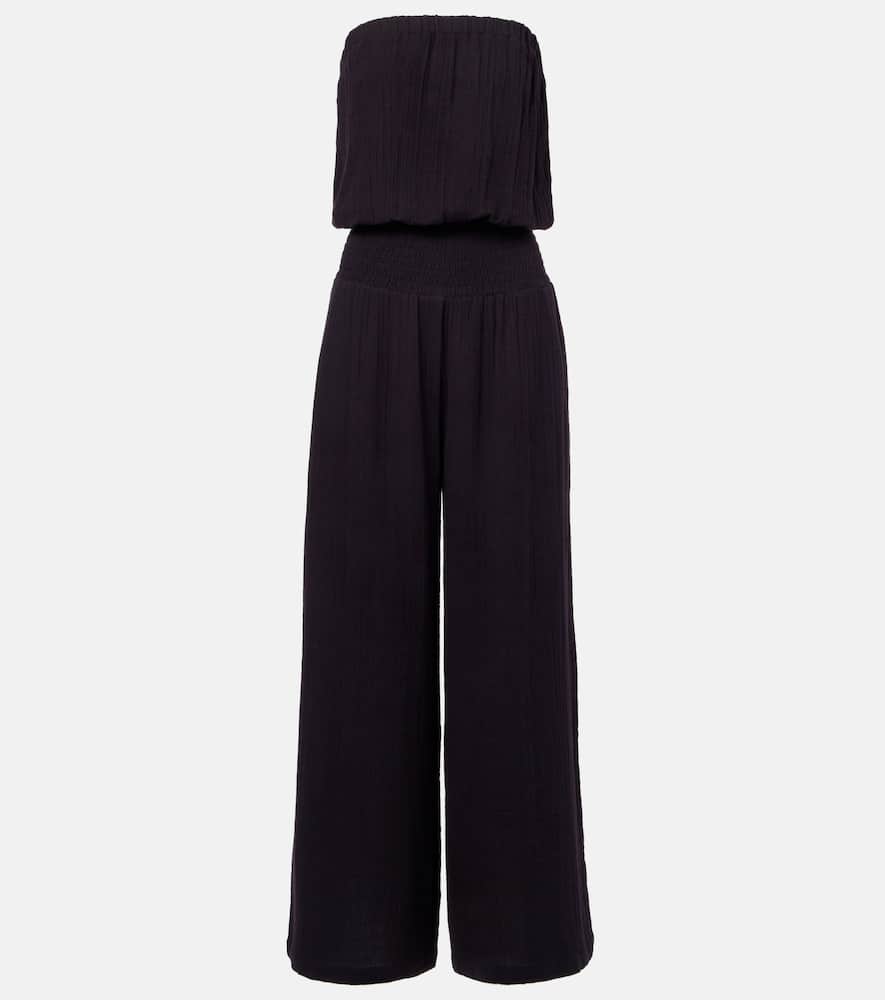 Naomi strapless cotton jumpsuit