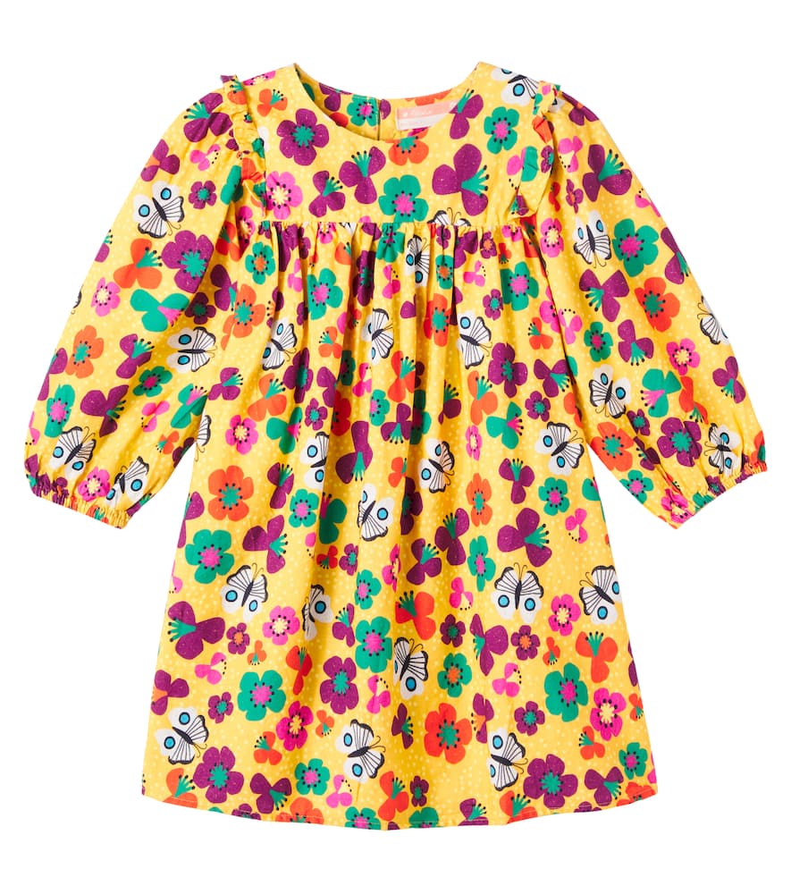 Fabula Fábula Printed Ruffle-trimmed Cotton Dress In Multi