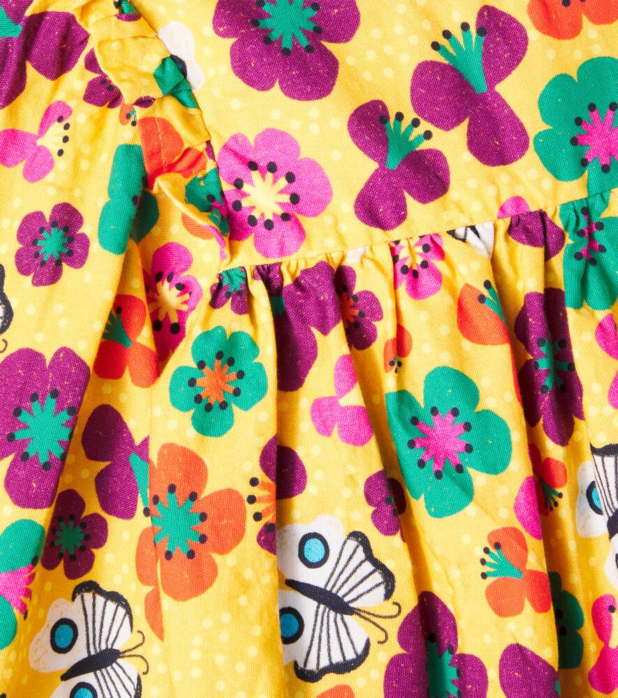Fabula Fábula Printed Ruffle-trimmed Cotton Dress In Multi