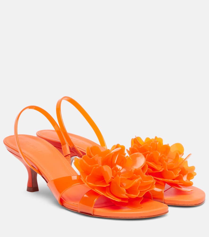 Floral-appliqué sandals