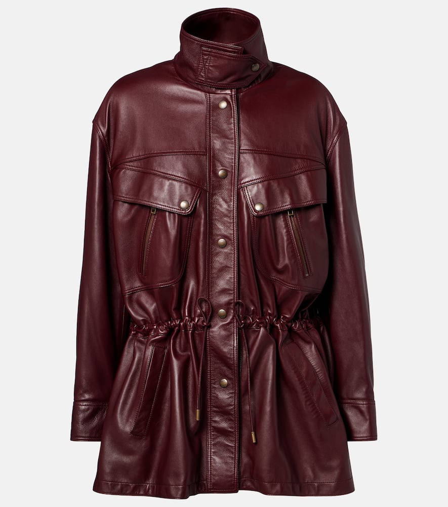 Chloé Leather Jacket In Gold