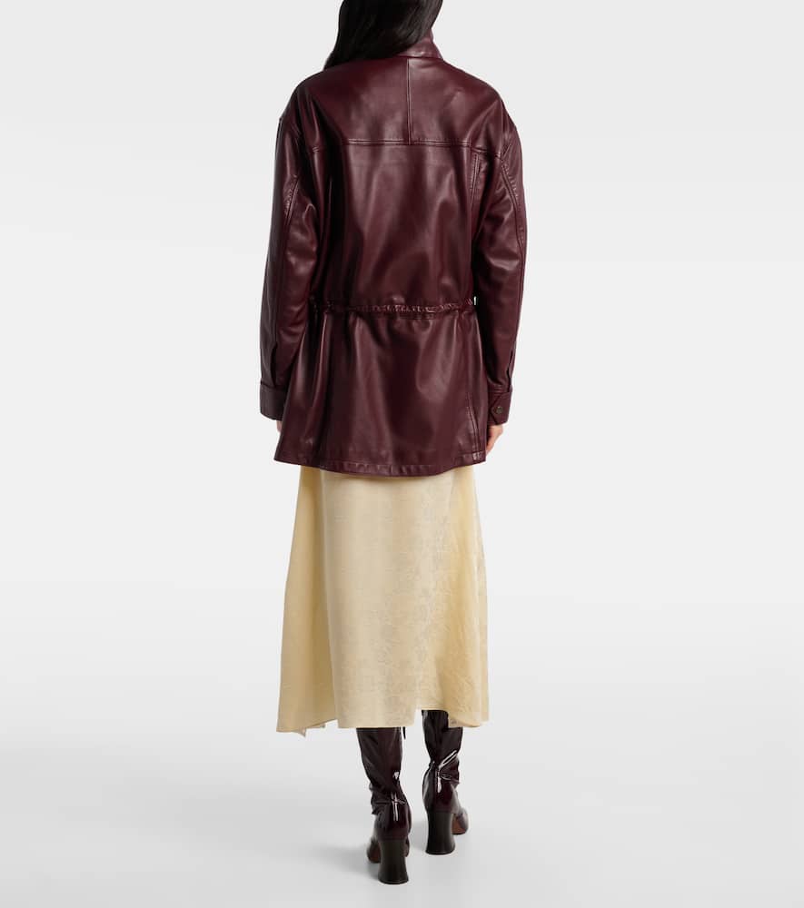 Chloé Leather Jacket In Gold