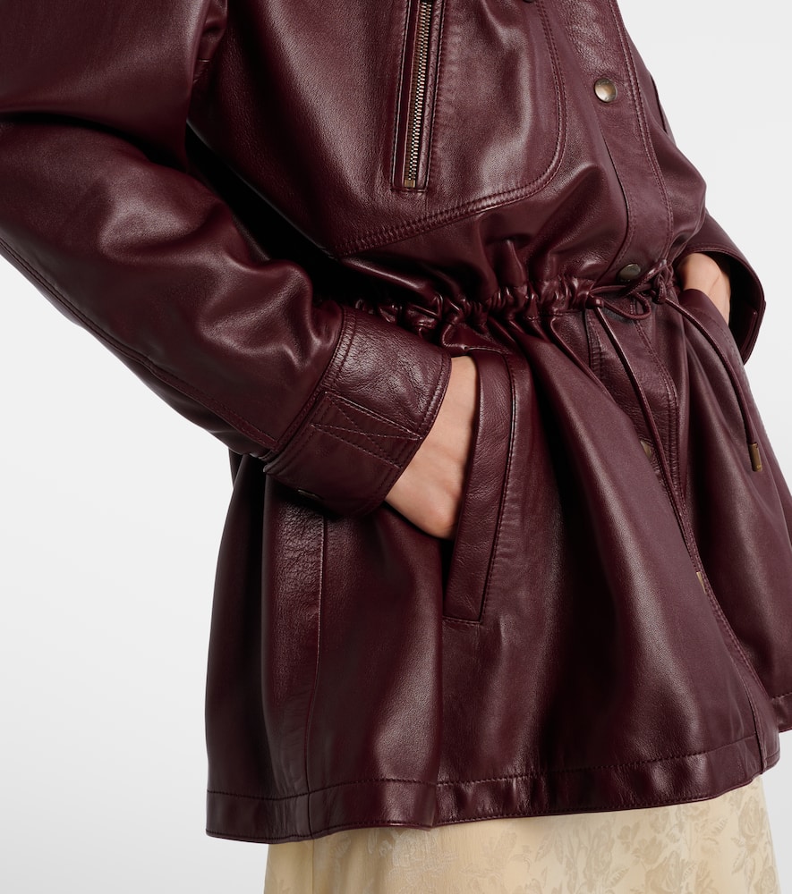 Chloé Leather Jacket In Gold