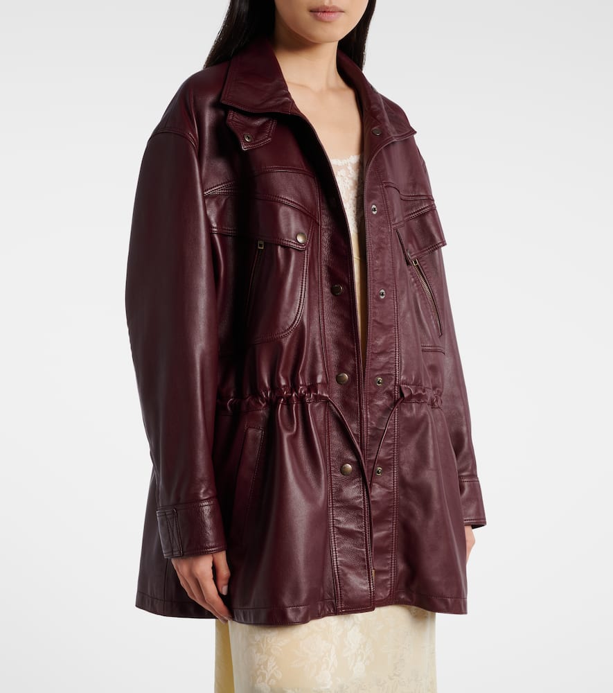 Chloé Leather Jacket In Gold