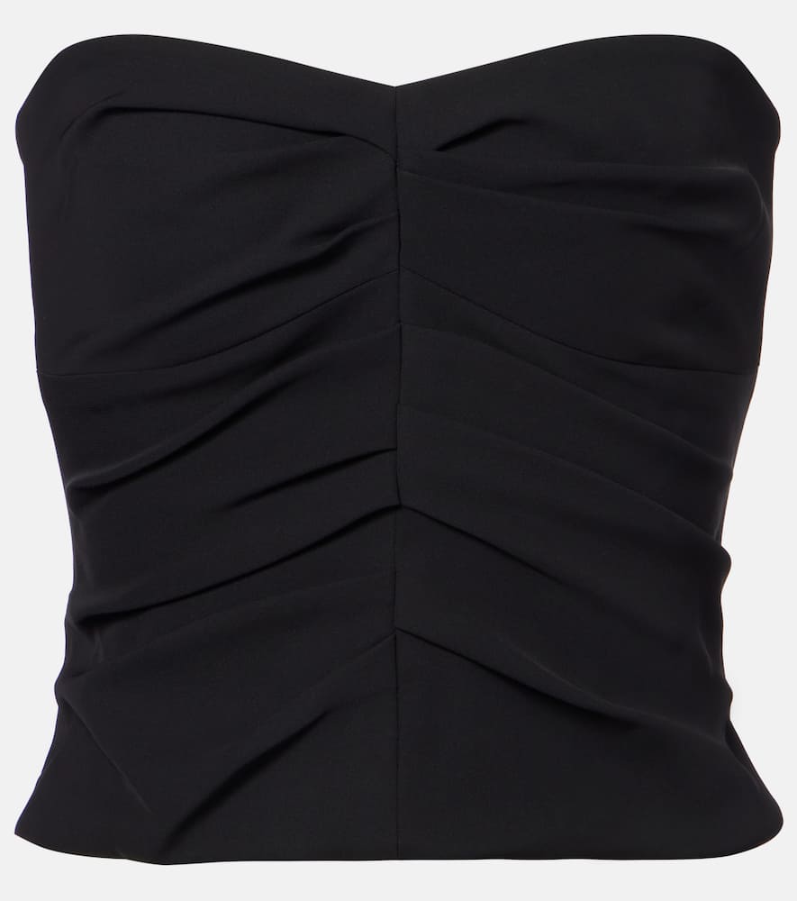 Ruched crêpe tube top