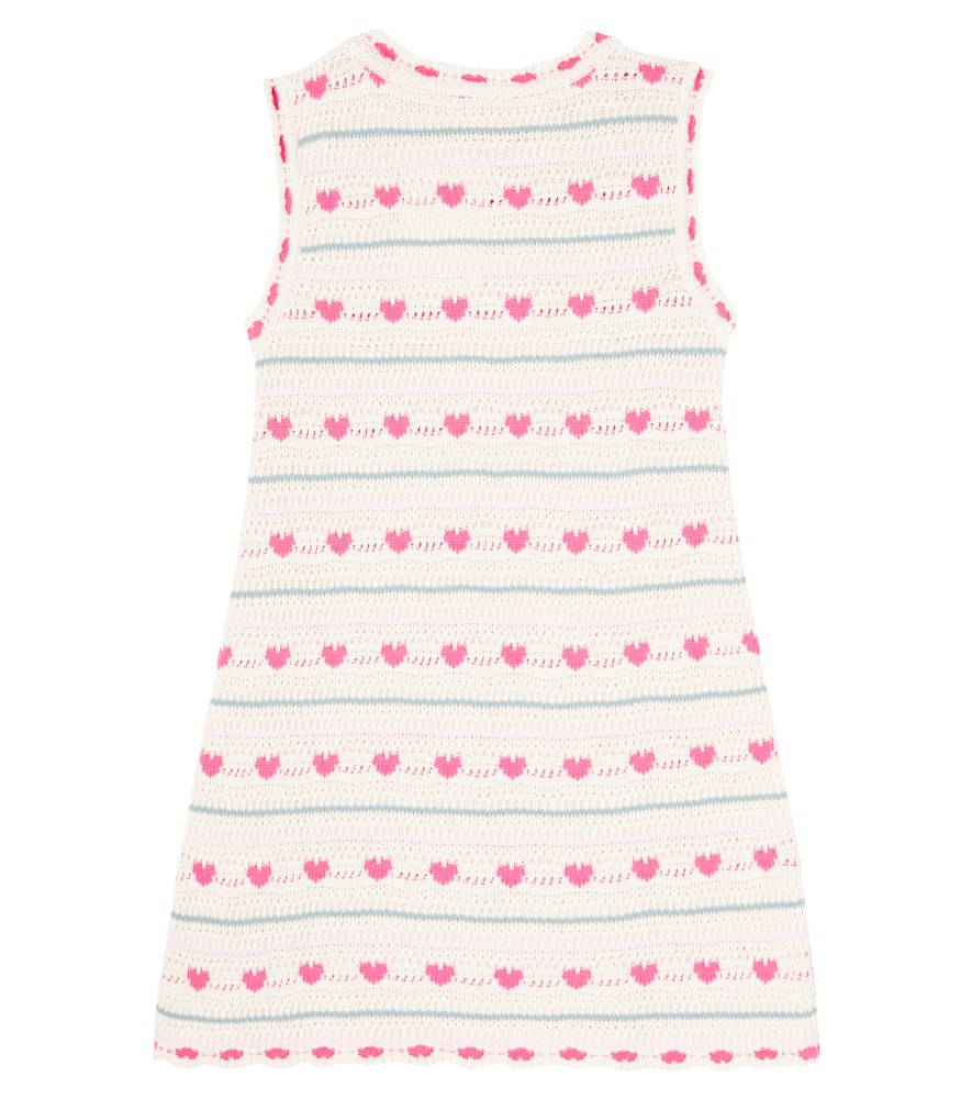 Bebe Organic Josie Crochet Cotton And Wool Dress In White
