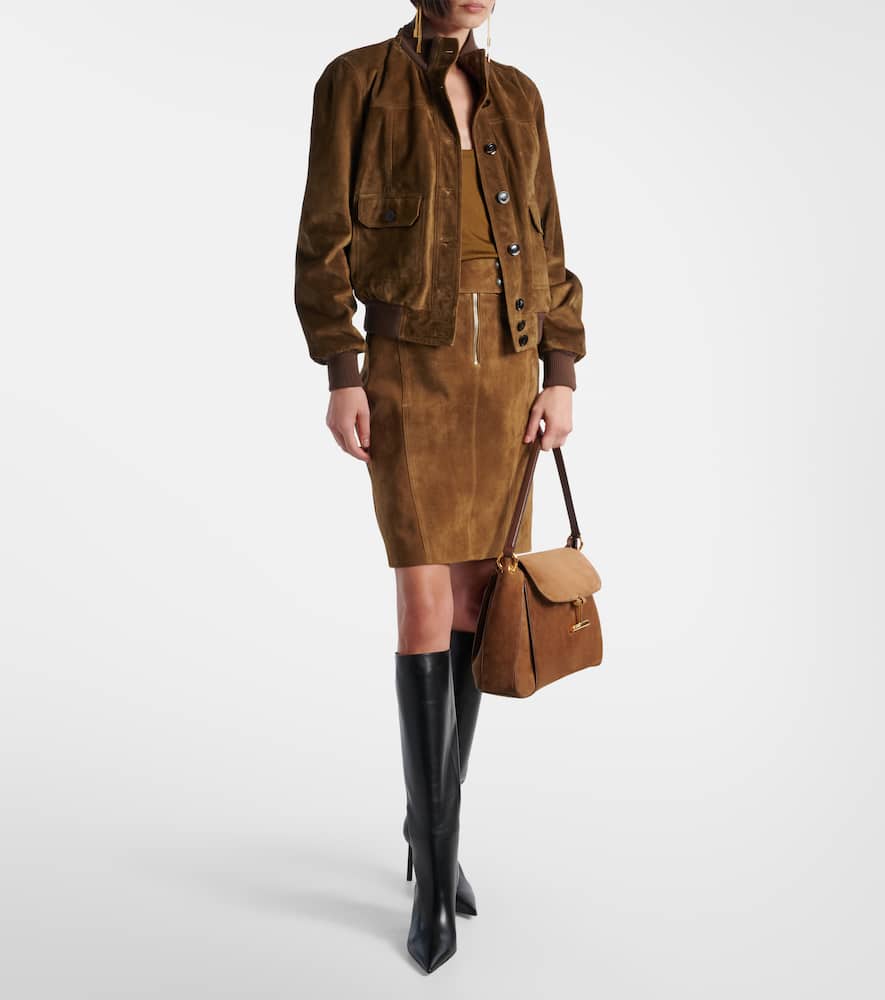 Tom Ford Julianne 85 Leather Knee-high Boots In Black