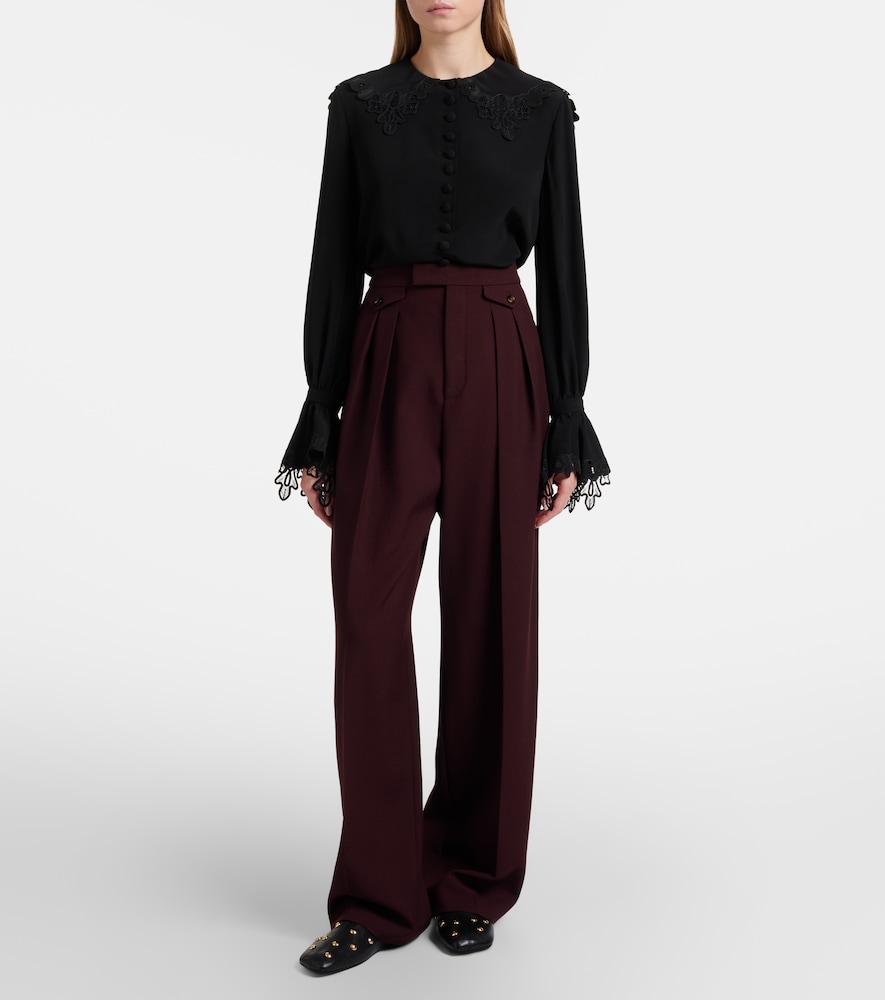  Chloe Chloé Bluse Aus Crêpe De Chine Aus Seide 