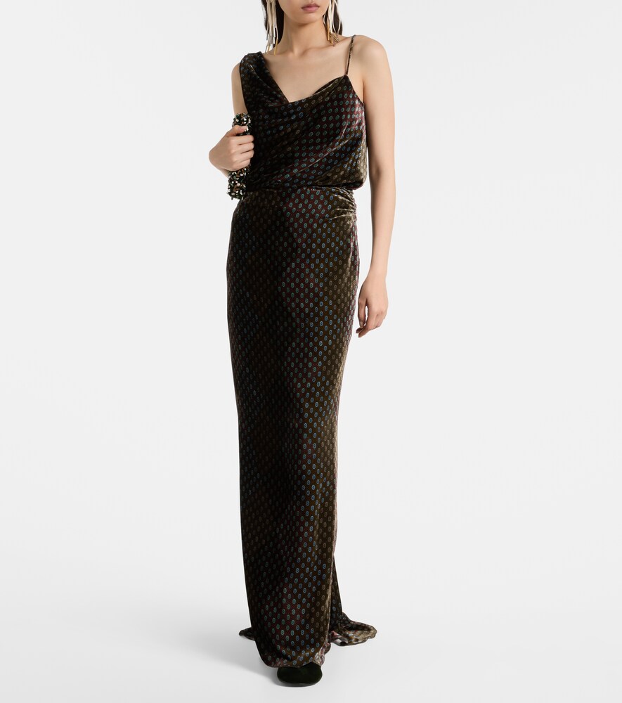  Dries Van Noten Dries Van Noten Bedruckter Maxirock Aus Satin 