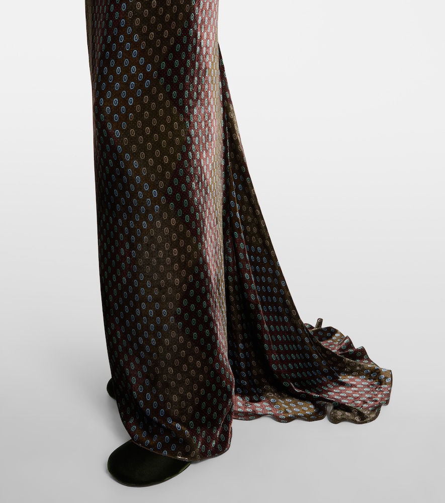  Dries Van Noten Dries Van Noten Bedruckter Maxirock Aus Satin 