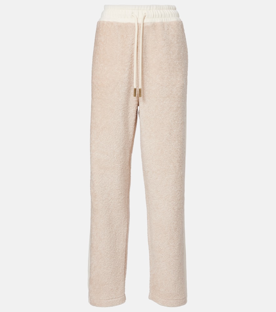 Moncler Side-stripe Drawstring Trousers In White