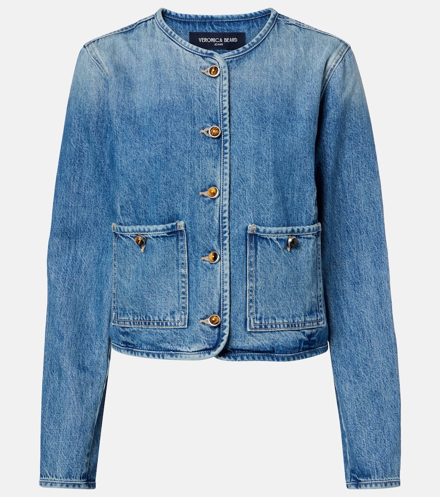 Veronica Beard Andrea Denim Jacket In Blue