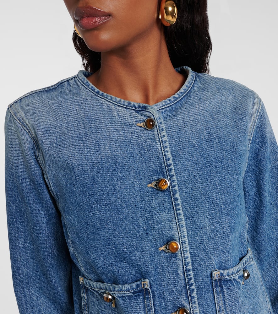 Veronica Beard Andrea Denim Jacket In Blue