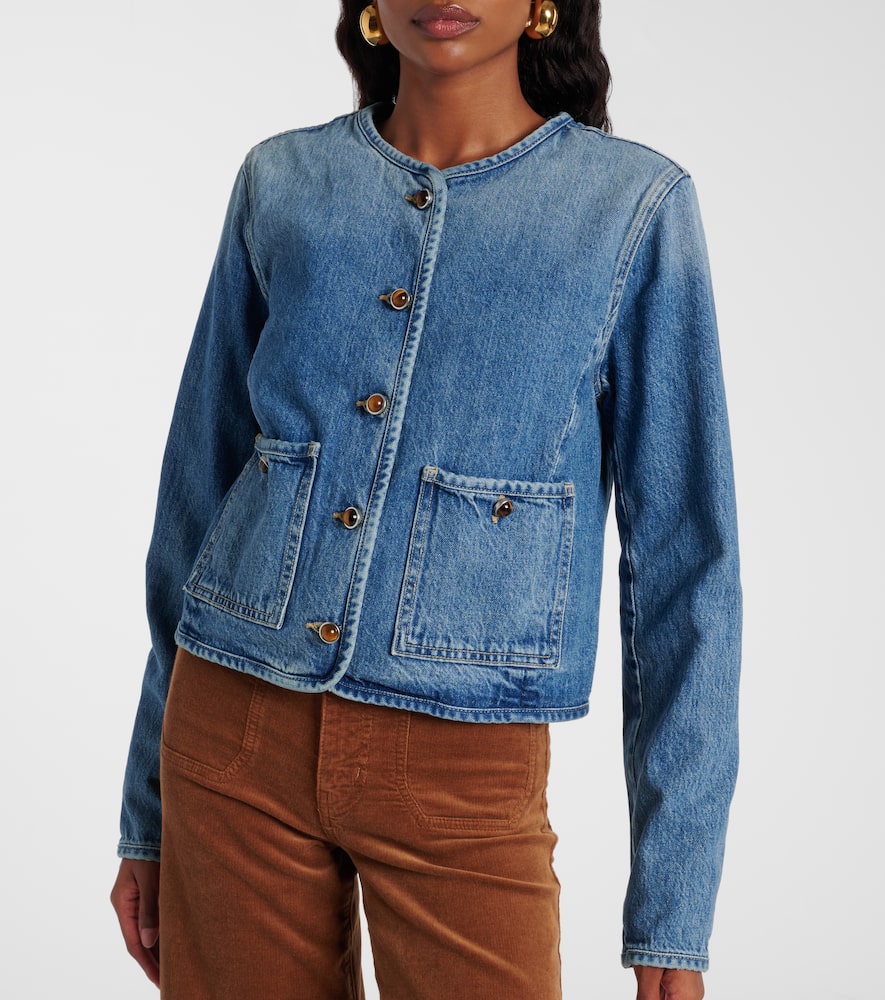 Veronica Beard Andrea Denim Jacket In Blue