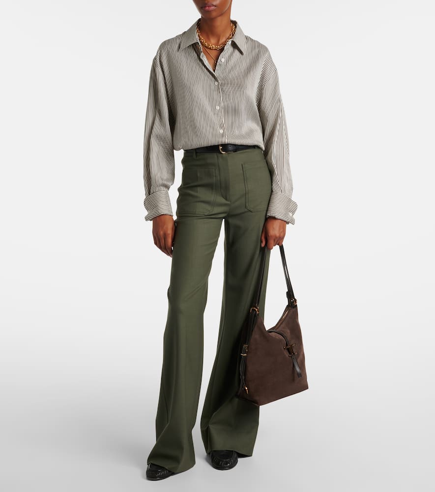 Tod's T Timeless Small Suede Tote Bag In Brown