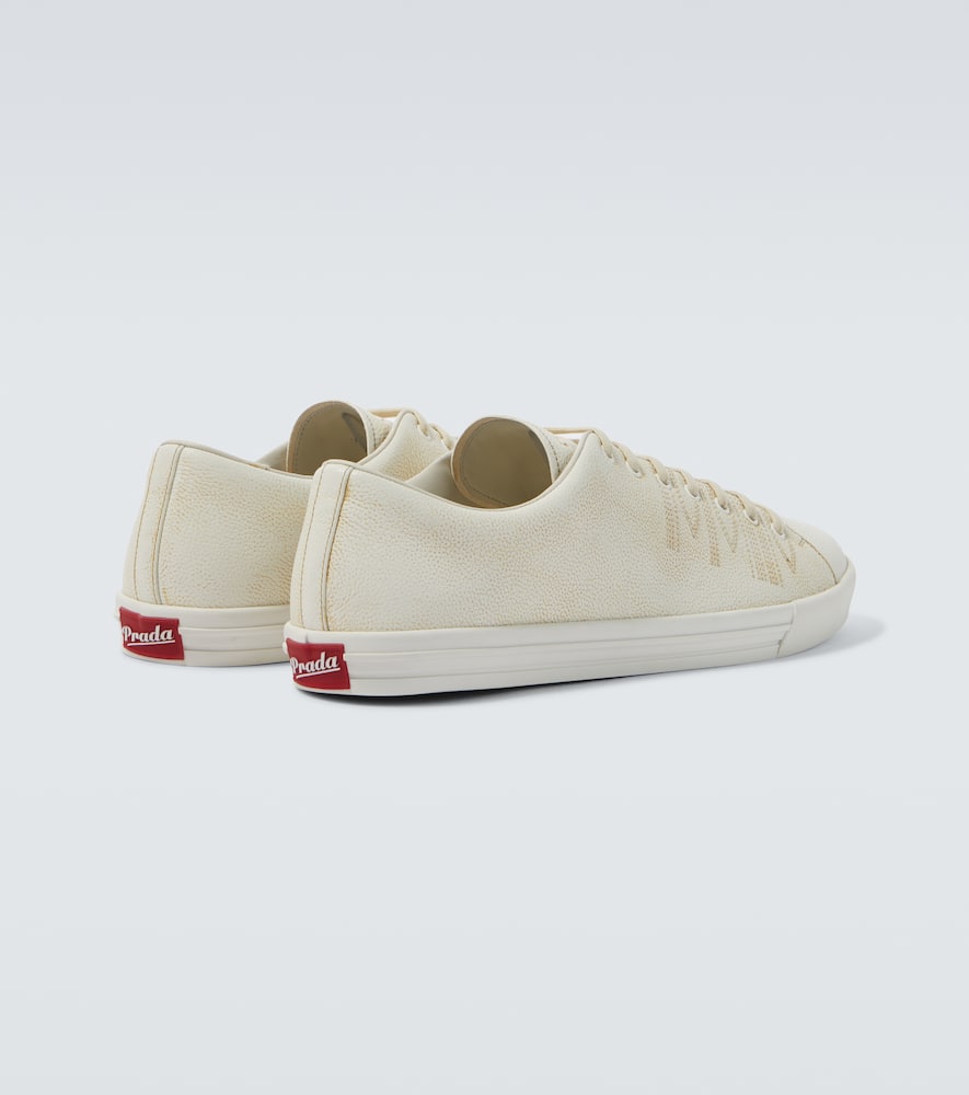 Prada Leather Sneakers In White