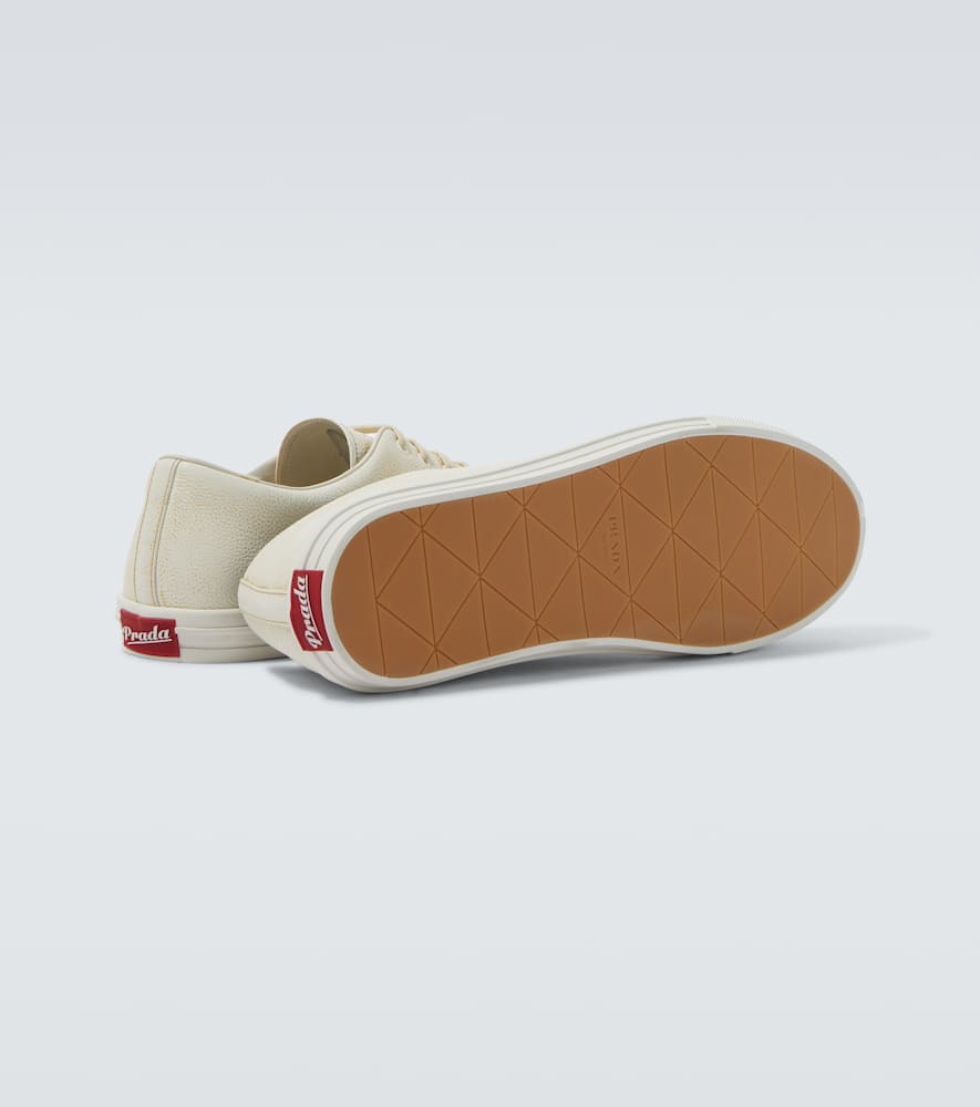 Prada Leather Sneakers In White