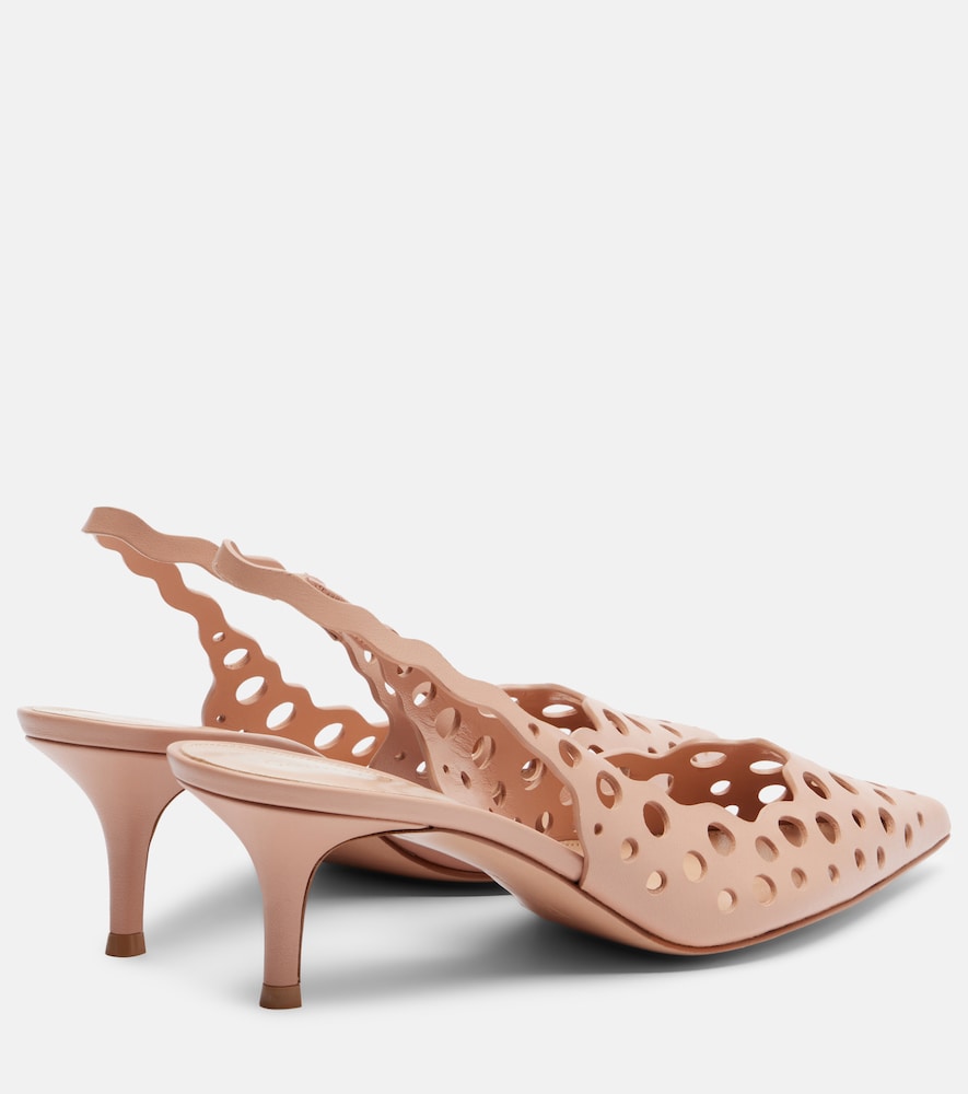  Gianvito Rossi Gianvito Rossi Slingback-pumps 55 Aus Leder 