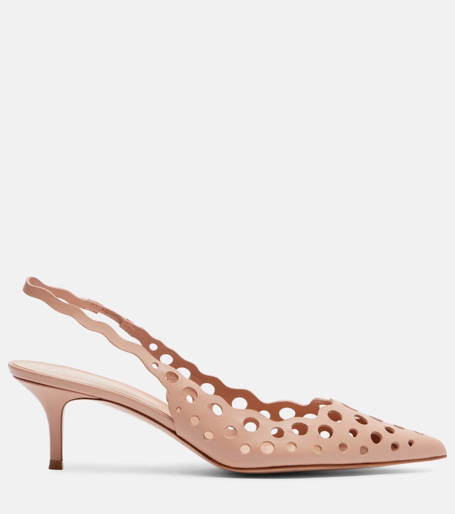  Gianvito Rossi Gianvito Rossi Slingback-pumps 55 Aus Leder 