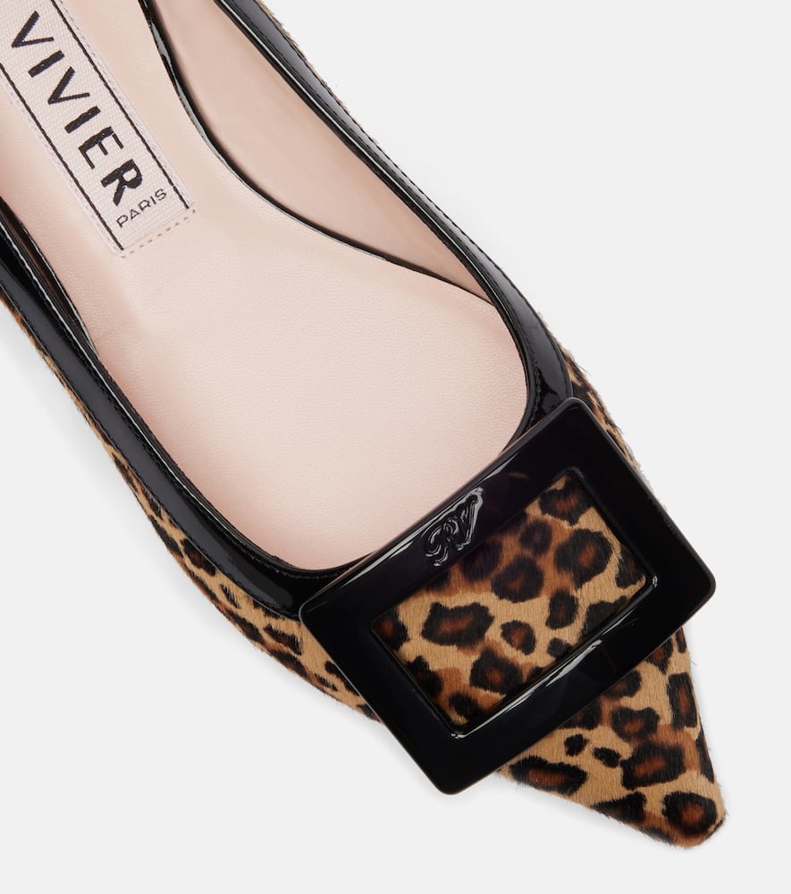 Roger Vivier Gommette Ball Calf Hair Ballet Flats In Animal Print