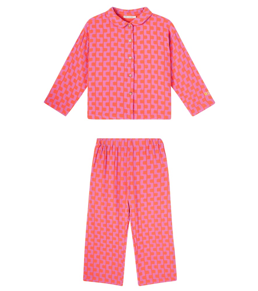 Bobo Choses Printed Cotton Pajamas In Pink