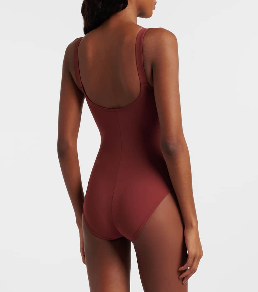 Karla Colletto Luca Ring-detail Swimsuit In Animal Print