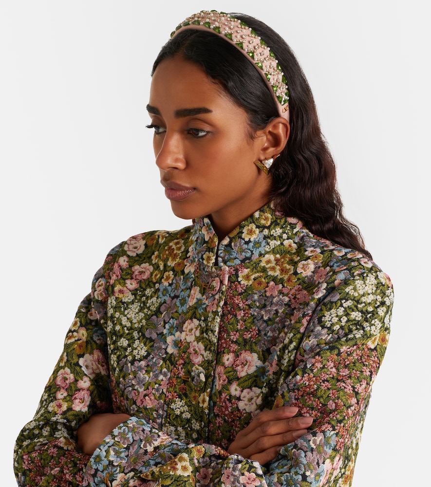 Valentino Crepe Couture embellished headband