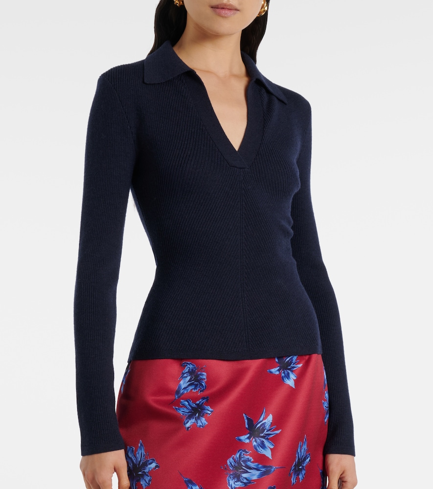  Emilia Wickstead Emilia Wickstead Polopullover Austin Aus Rippstrick 