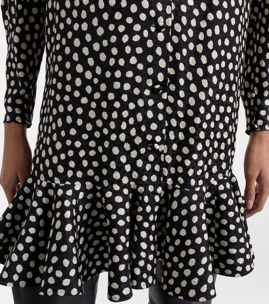 Chloé Polka-Dot Silk Jacquard Minidress