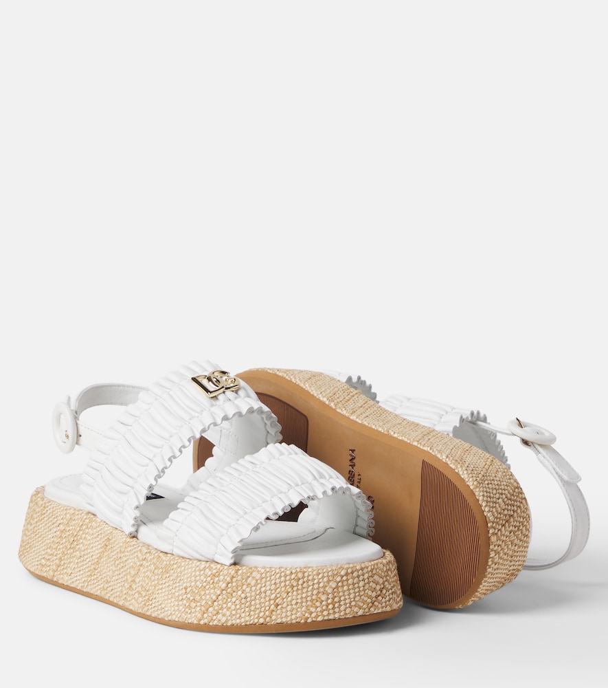  Dolce&gabbana Kids Dolce&gabbana Kids Sandalen Dg Aus Leder 