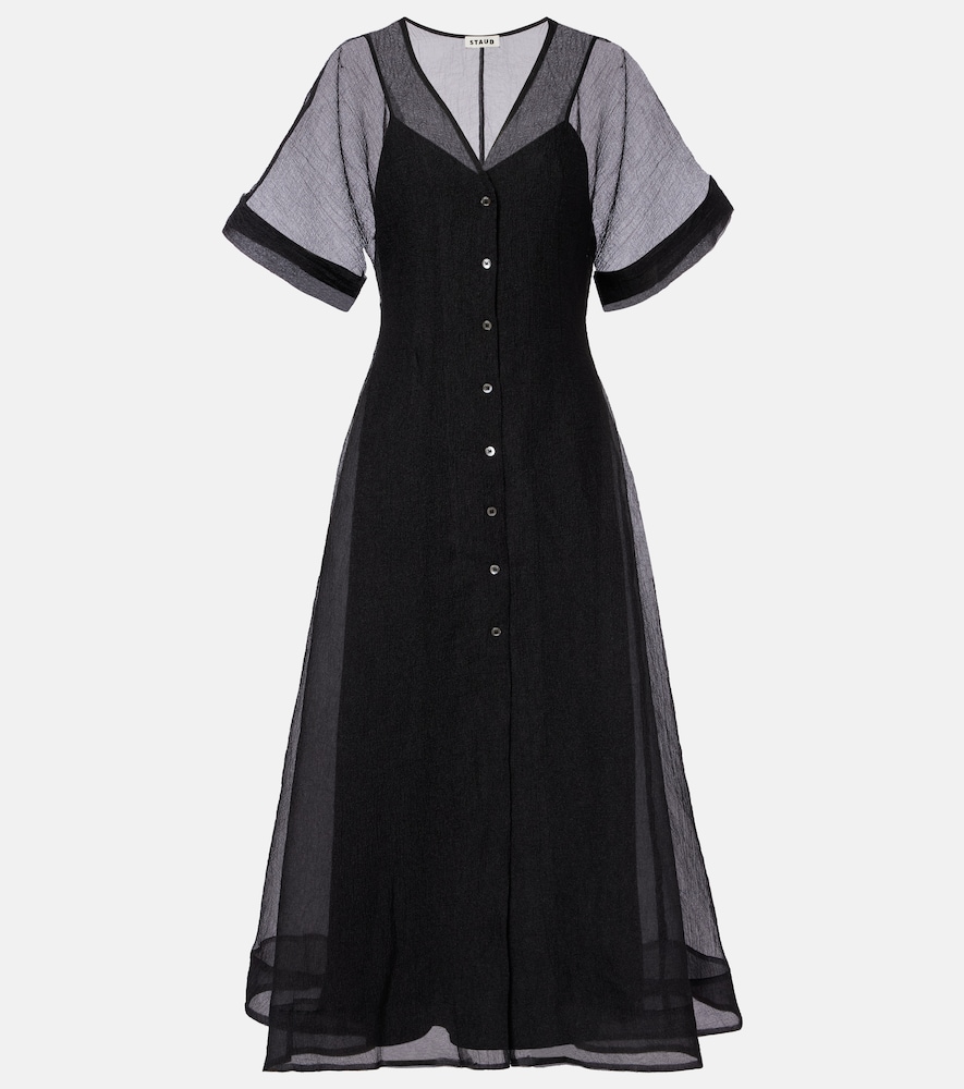 Staud Elle organza midi dress