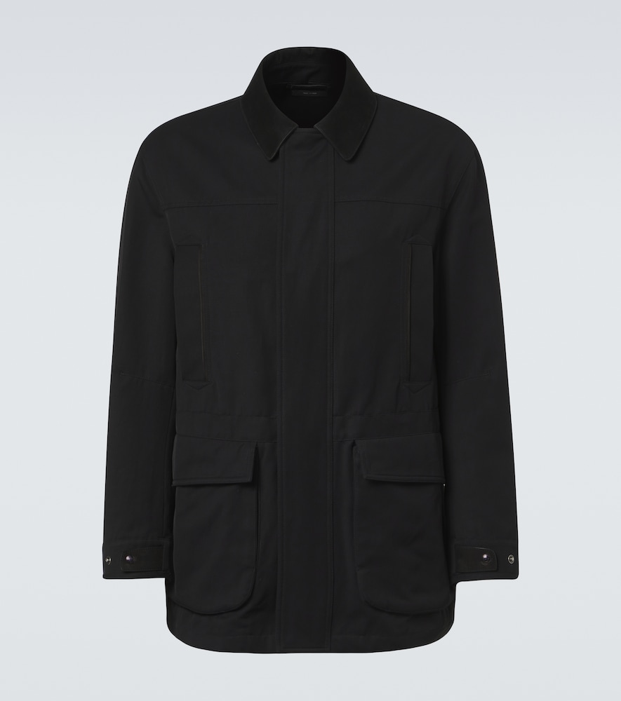 Giacca in twill di cotone e lana