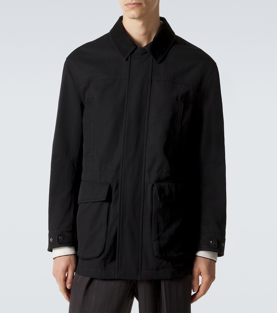 Cotton And Silk Twill Field Jacket