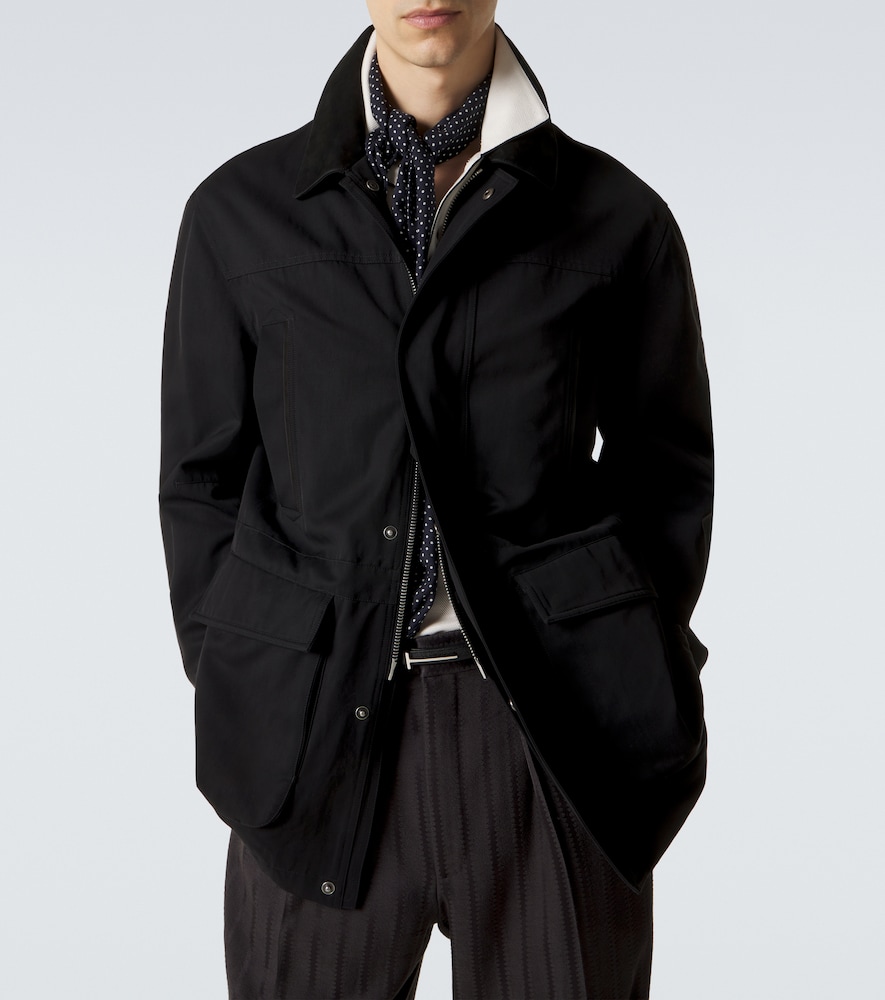 Cotton And Silk Twill Field Jacket