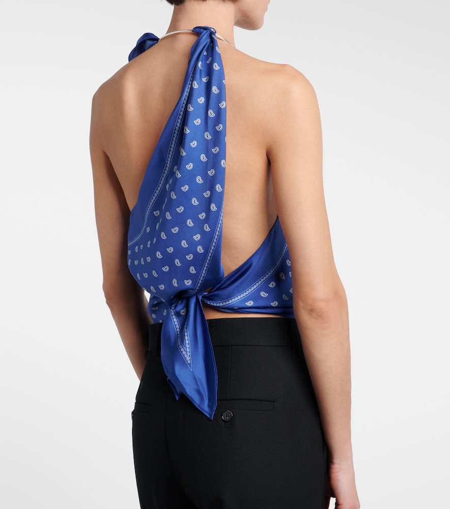  Christopher Esber Christopher Esber Bandana Draped Silk Top 