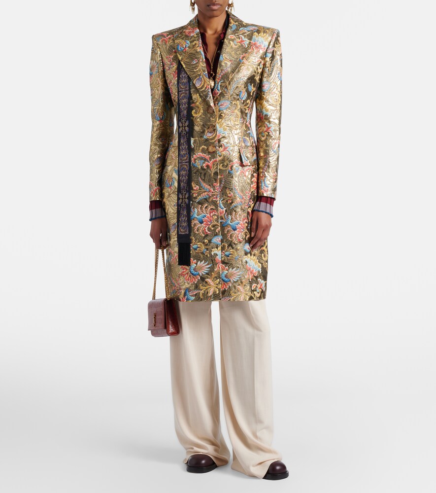 Etro Printed lamé coat