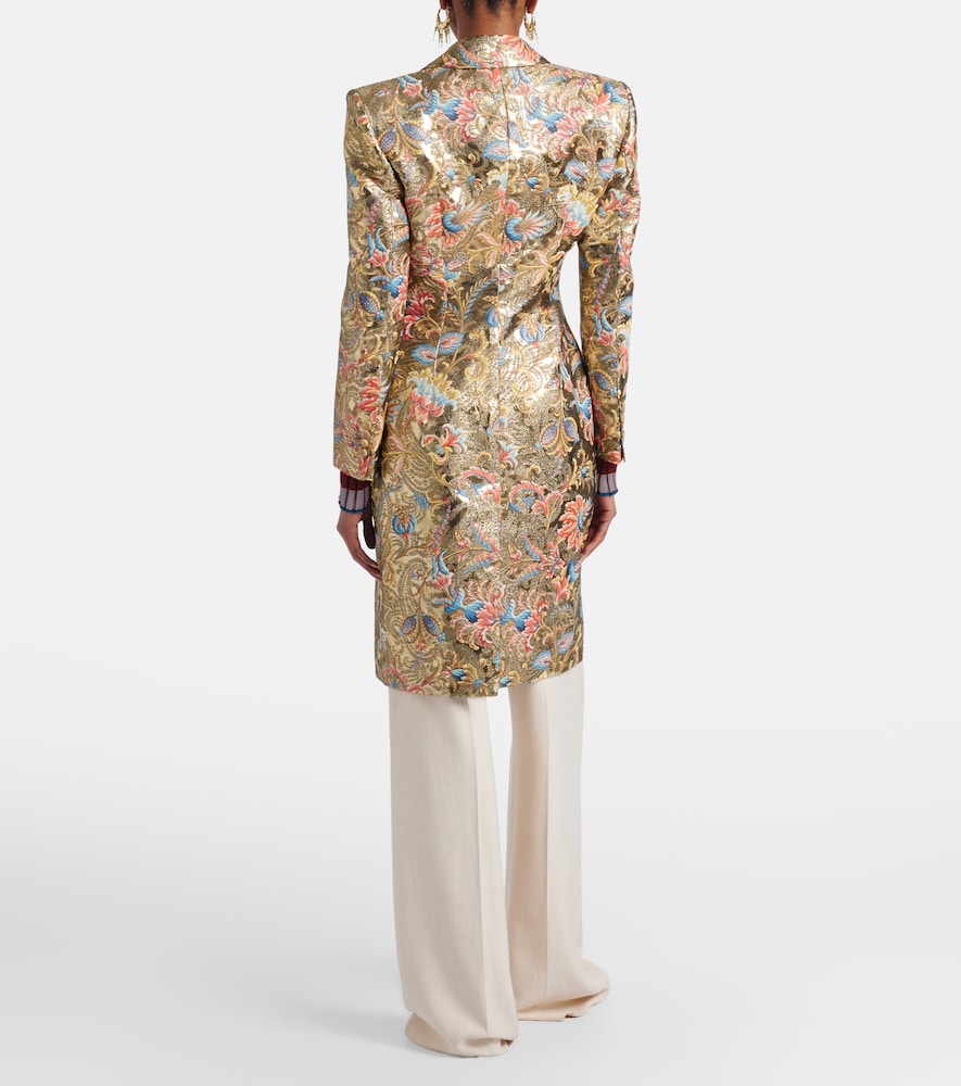  Etro Etro Abrigo De Lamé Estampado 