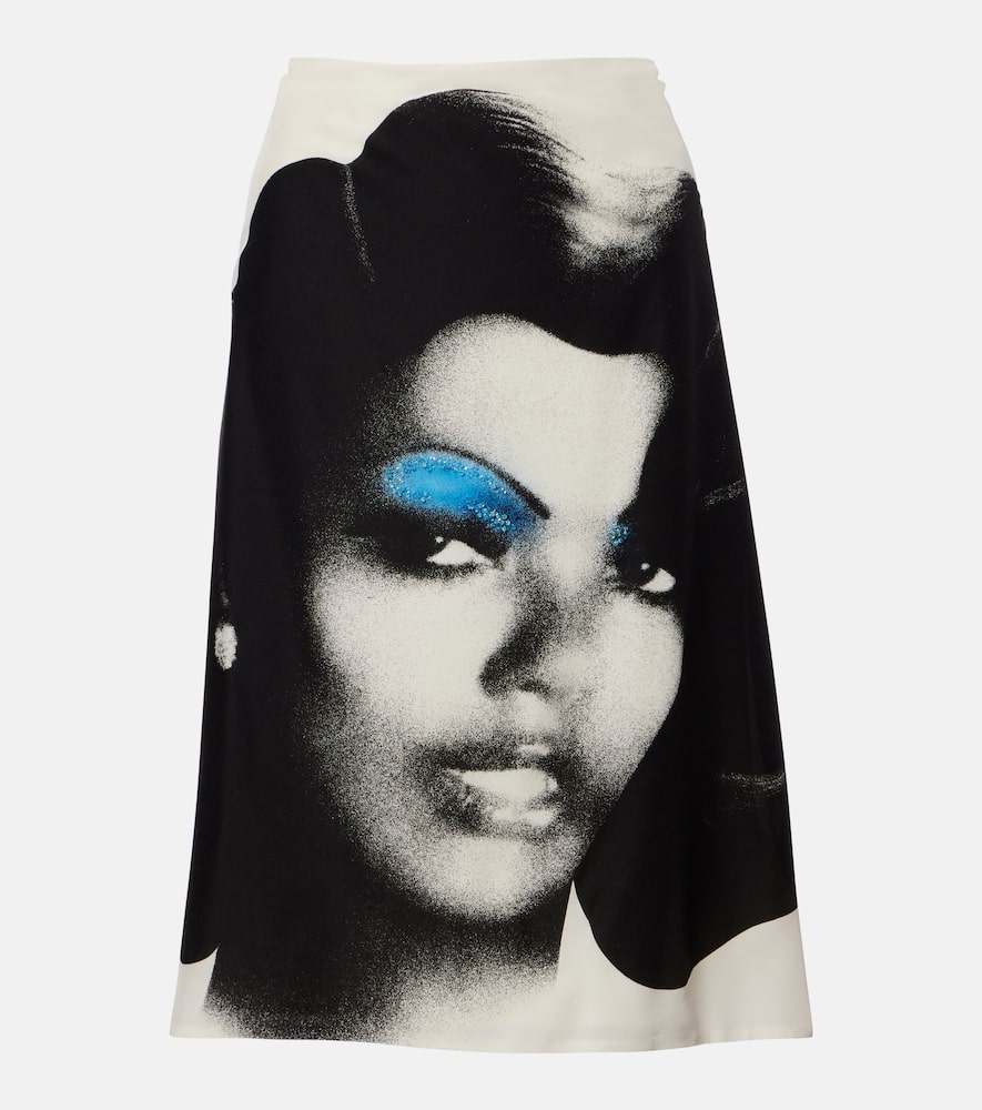 Midirock aus Seidenpopeline