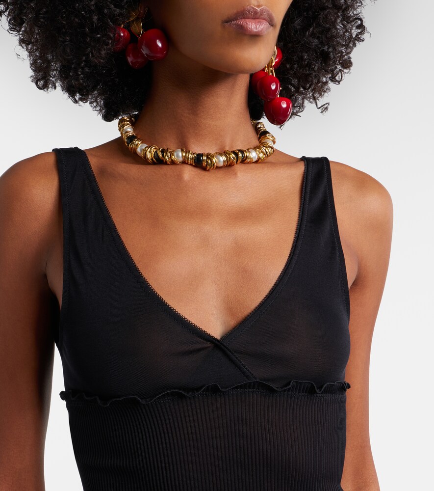  Saint Laurent Saint Laurent Top Aus Seidensatin 