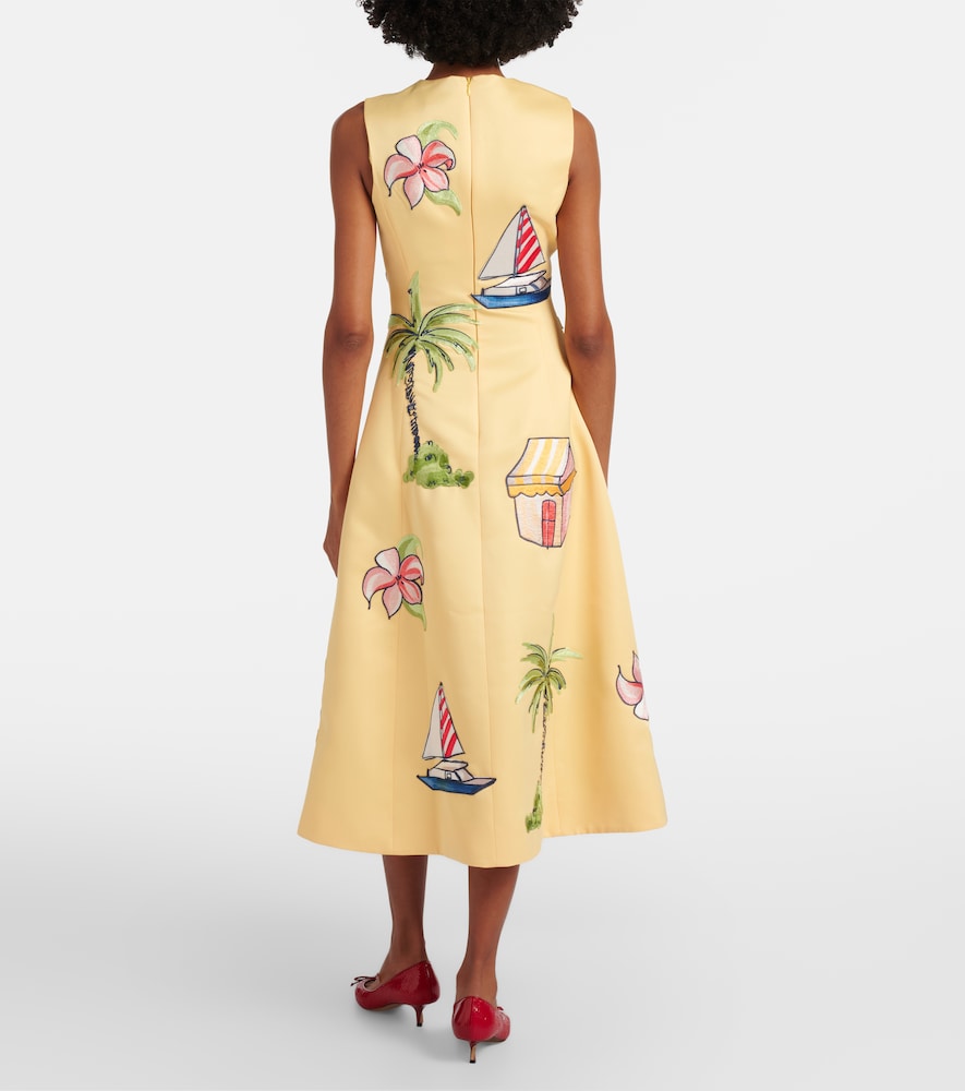  Leo Lin Leo Lin Beaded Patch-applique Midi Dress 