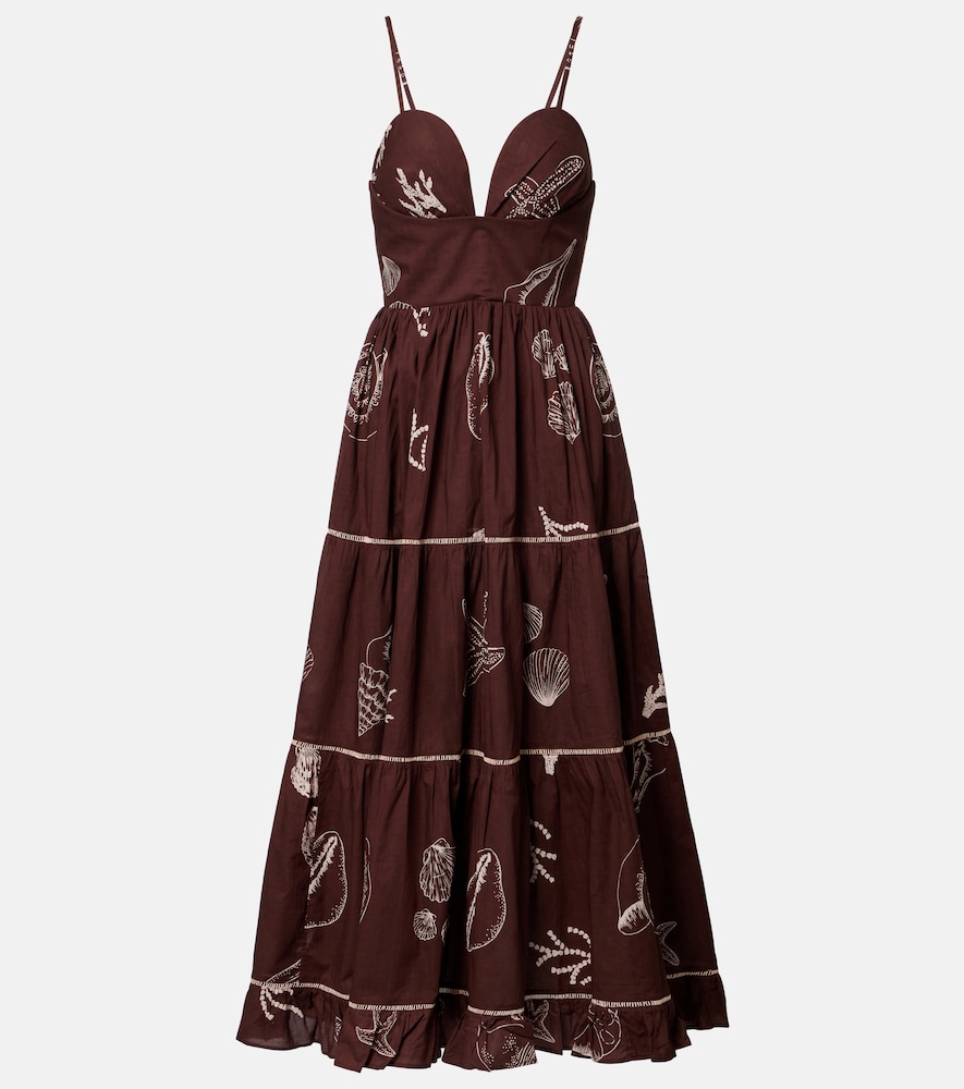 Poupette St Barth Milena printed cotton maxi dress