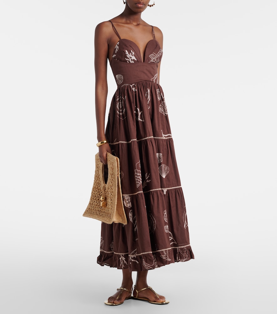 Poupette St Barth Milena printed cotton maxi dress