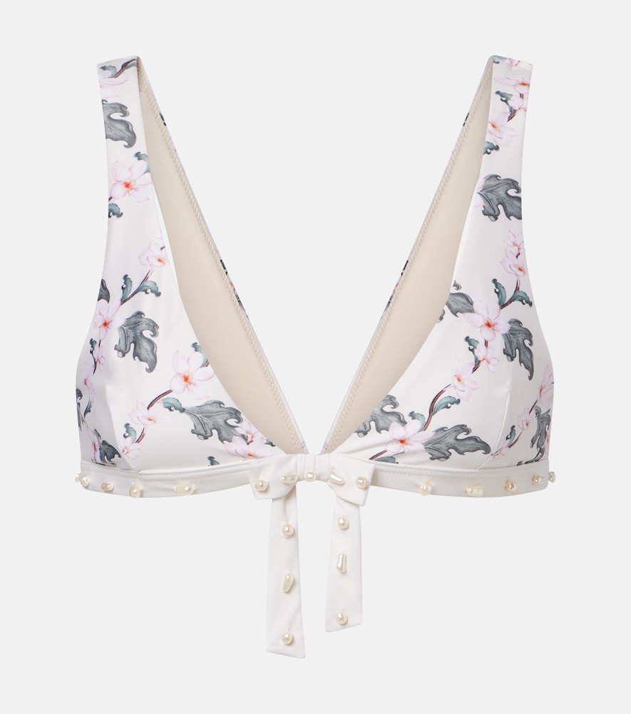 Top bikini Huerta con stampa floreale